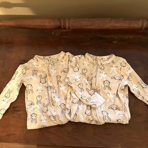 Matching Easter Bunny Footed Pajamas